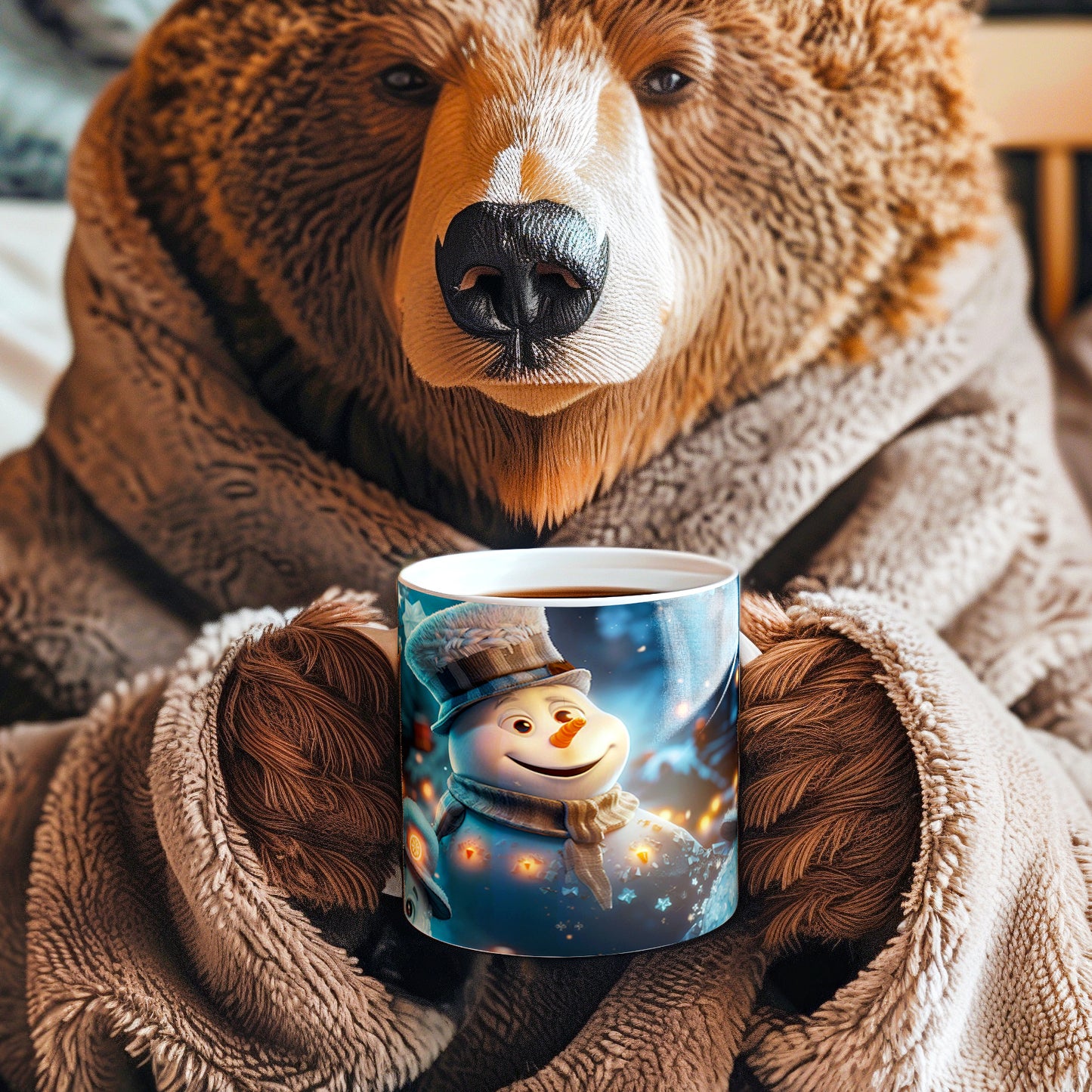 Coffee Mug | Adorable Snowman Nostalgic Christmas Mug from The Curated Goose