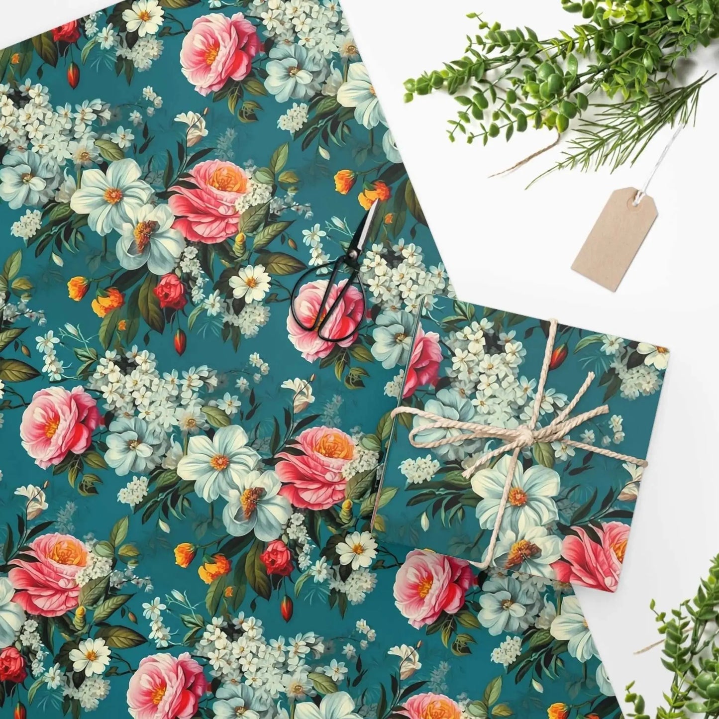 Southern Flowers Wrapping Paper Roll from The Curated Goose