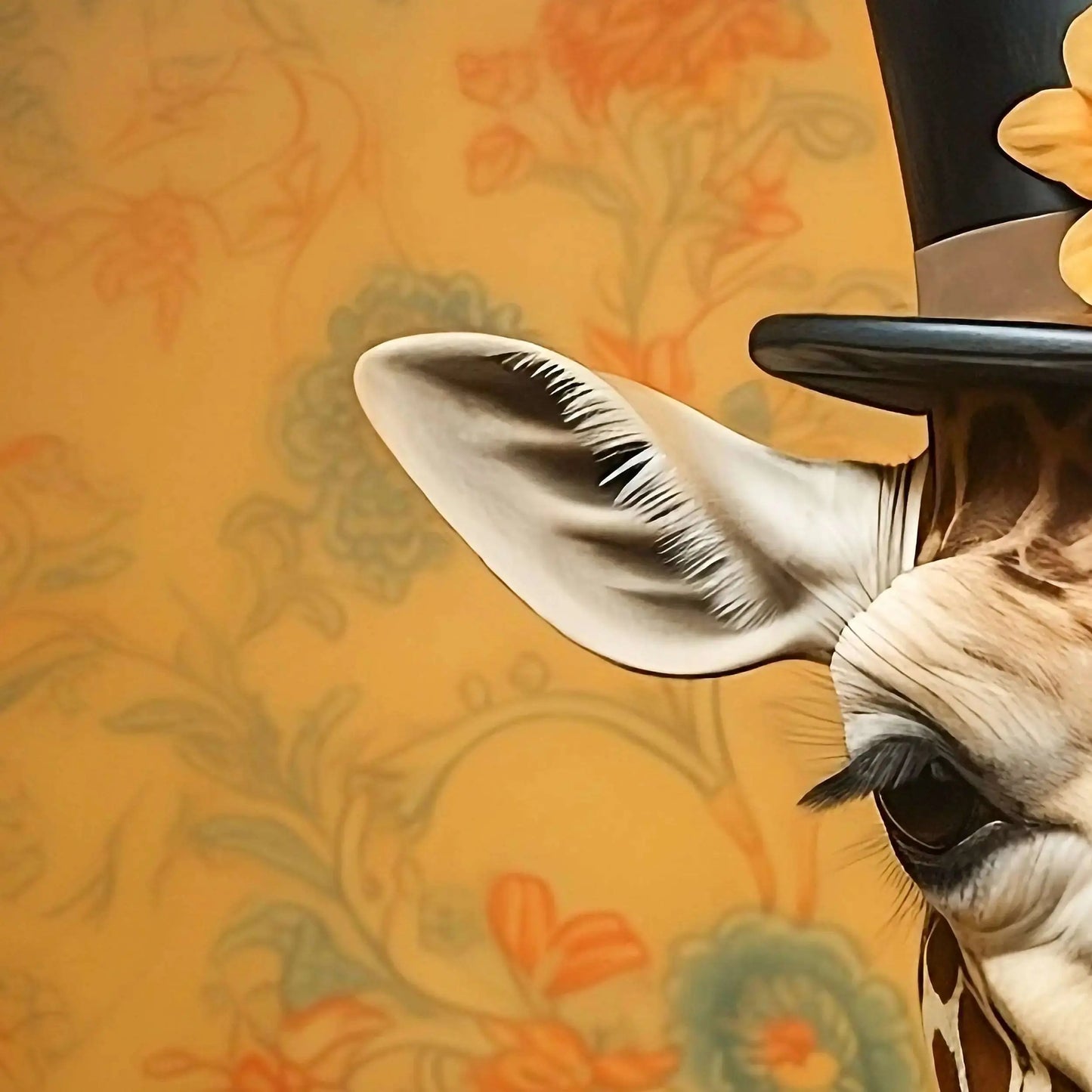 Victorian Giraffe Portrait Art Print | Victorian Wedding Party Collection from The Curated Goose
