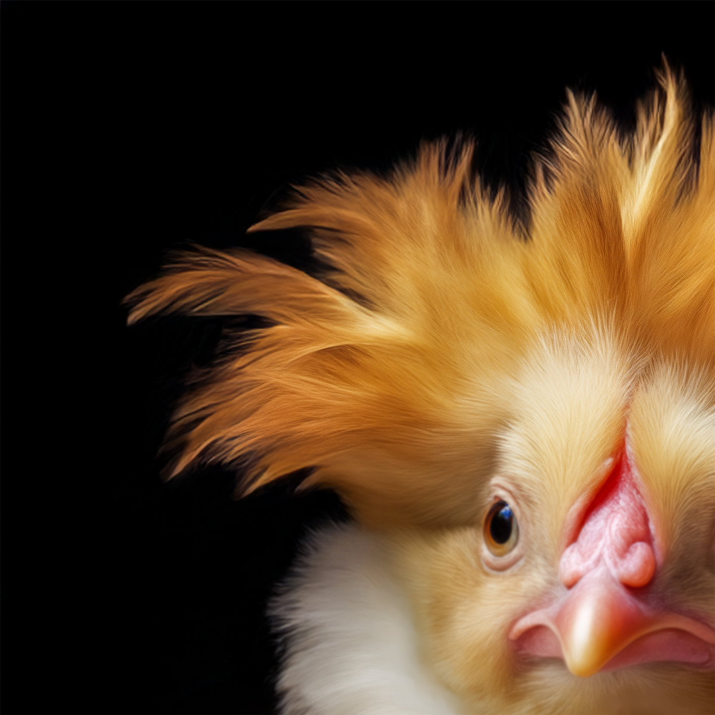 Victorian Chicken Portrait Art Print: Funny Renaissance Animals