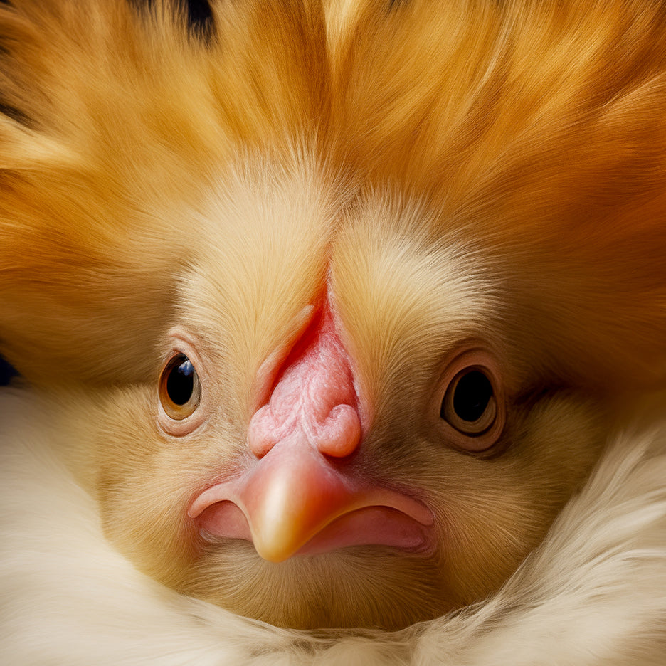 Victorian Chicken Portrait Canvas Art: Quirky Farmhouse Decor