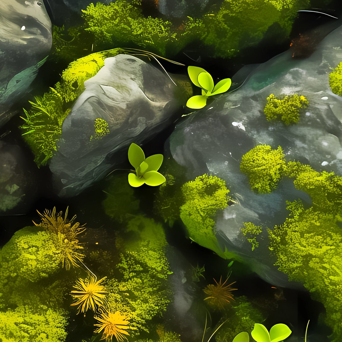 Mossy Rocks Wrapping Paper Rolls | Unique Nature Gift Wrap