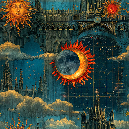 Celestial Sun and Moon Wrapping Paper: Ethereal Gift Wrap