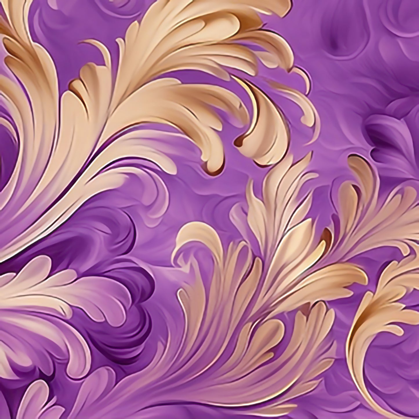 Watercolor Gift Wrap: Purple & Gold Floral, Luxurious 90-gsm Paper