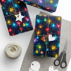 Secular Holiday Lights Wrapping Paper Rolls | Trendy Christmas Gift Wrap