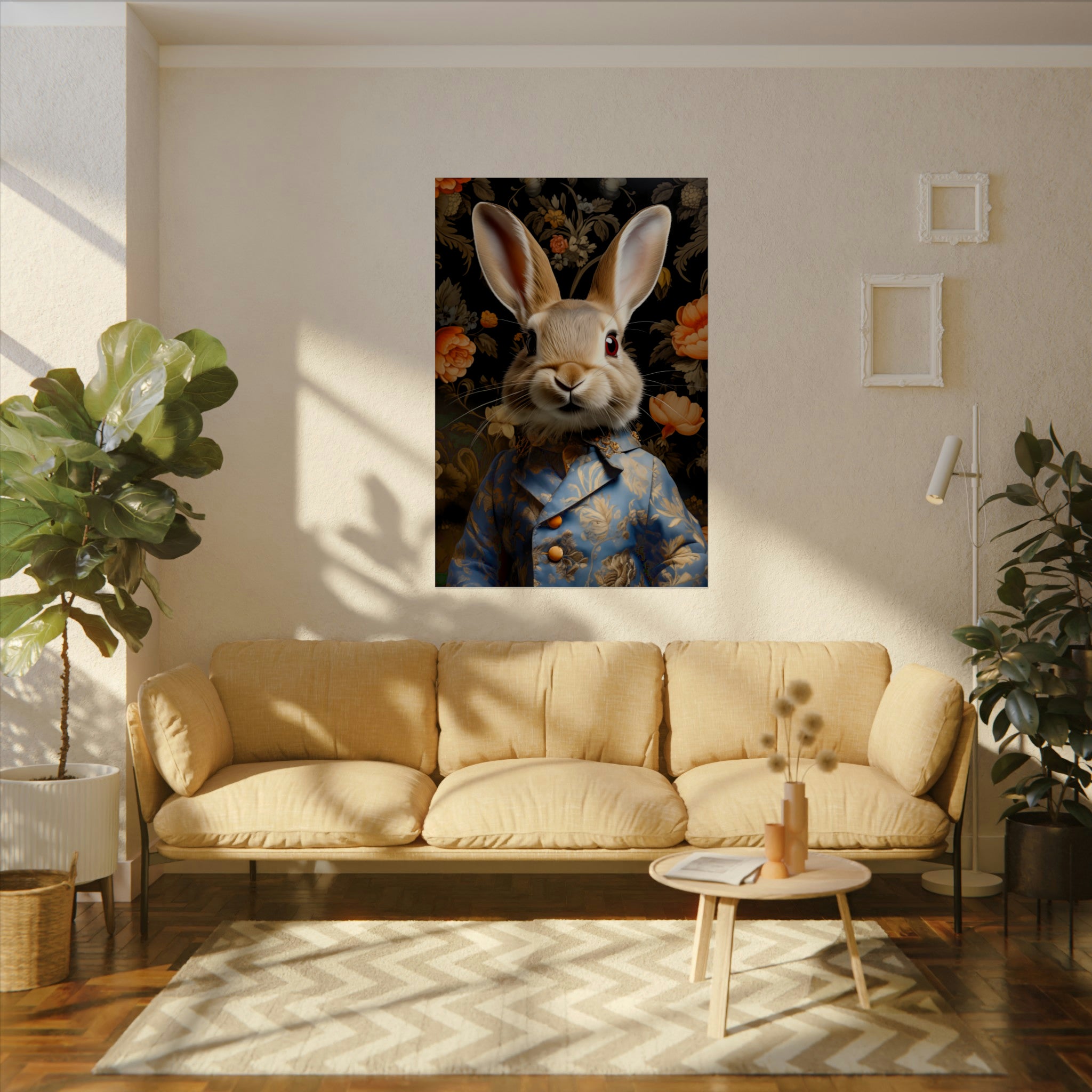 Victorian Rabbit Portrait in Suit | Victorian Wedding Party Collection from The Curated Goose