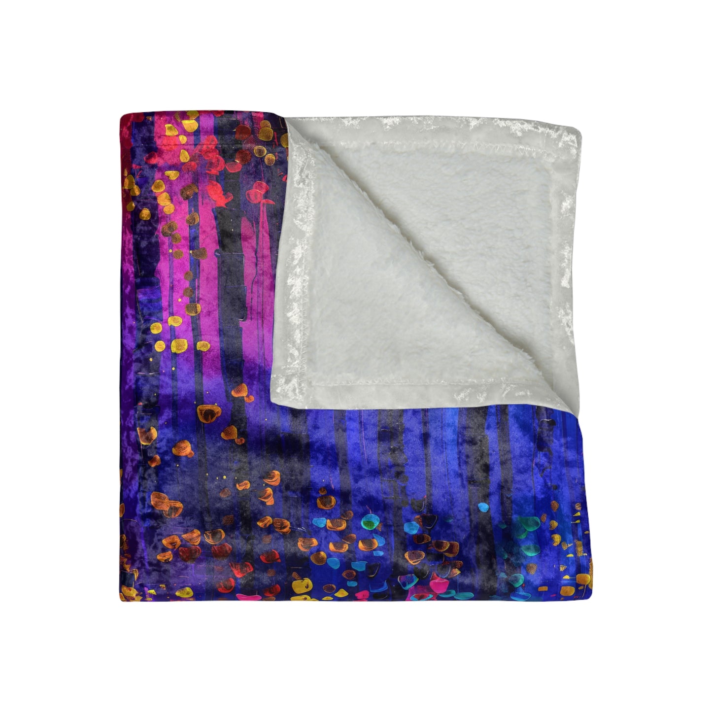 Crushed Velvet Blanket | Colorful Abstract Art