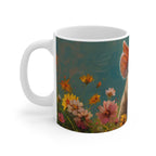 Pig Coffee Mug | Oil Painting Spring Flowers | Modern Farmhouse Boho Chic Coffee Mug from The Curated Goose