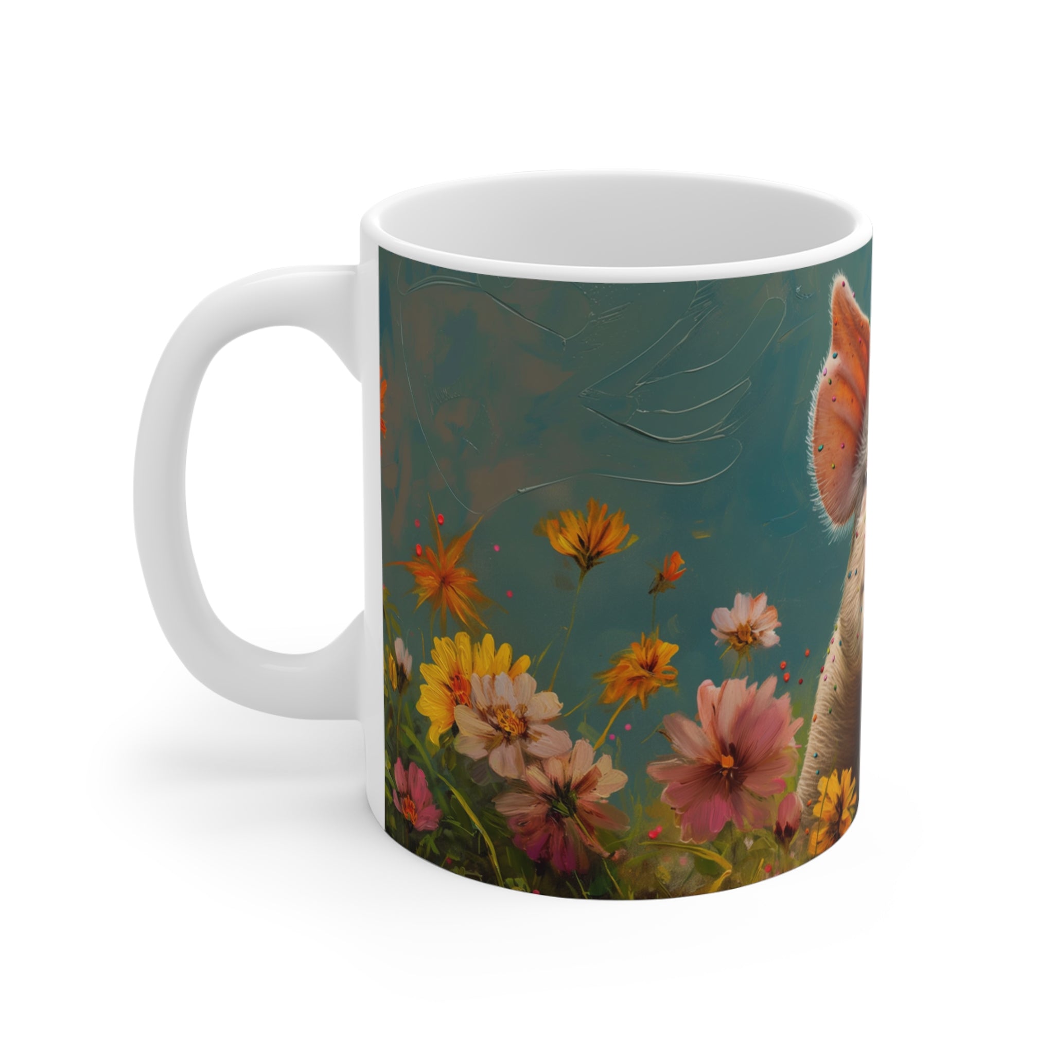 Pig Coffee Mug | Oil Painting Spring Flowers | Modern Farmhouse Boho Chic Coffee Mug from The Curated Goose