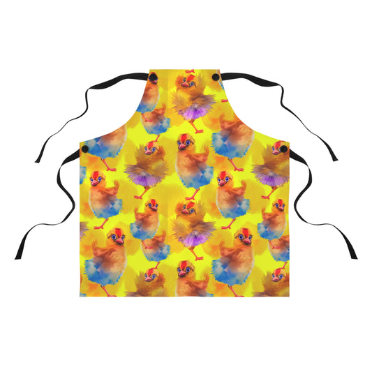 Yellow Chick Apron / Funny Chicken Apron / Christmas Gift for Chef