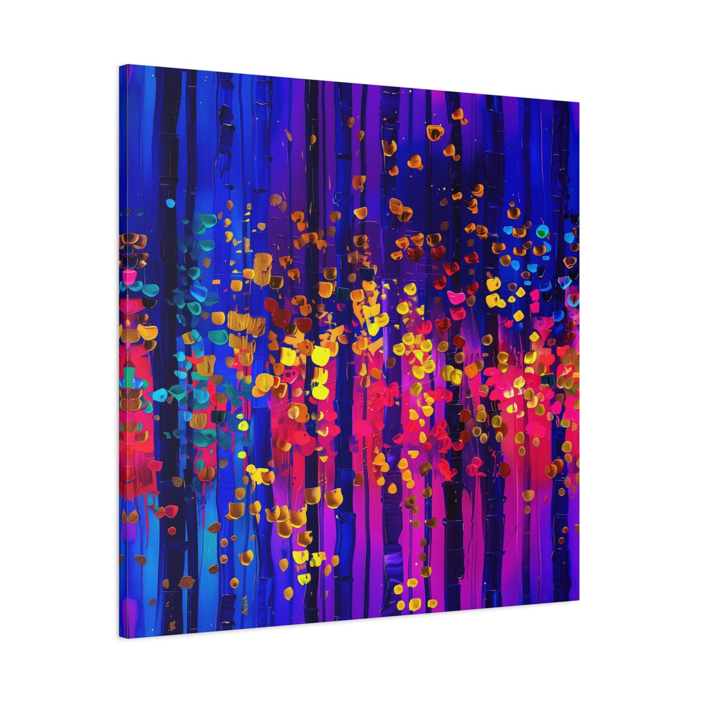 Vibrant Abstract Canvas Art, Stretched Wall Decor, Modern Home Artwork, Colorful Contemporary Print, Perfect Gift for Art Lovers