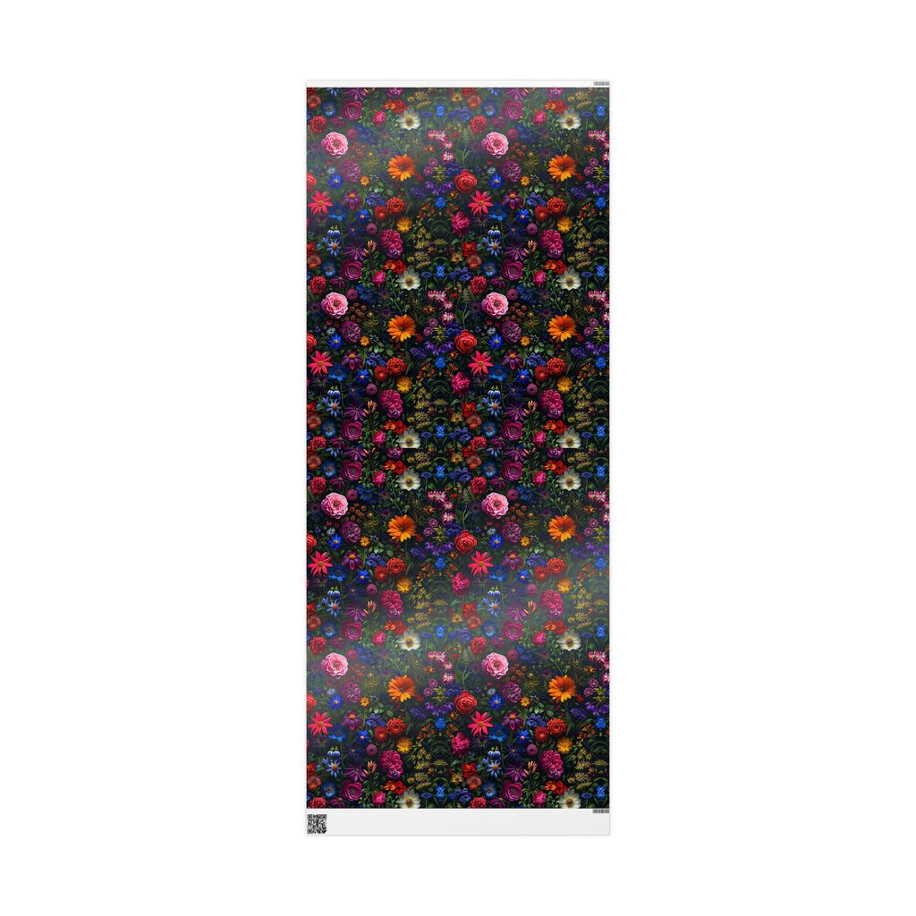 Dark Floral Wrapping Paper: Chic Gift Wrap, Fine Art Paper