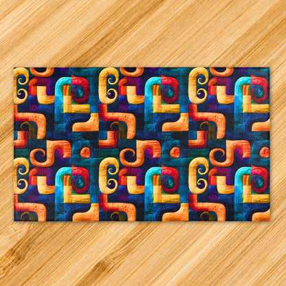 Abstract Colorful Playroom Rug – Modern Kids Rug – Washable, Safe & Fun Design in 5 Sizes
