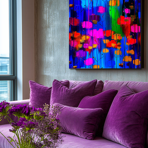 Abstract Canvas Art | Colorful Modern Lanterns