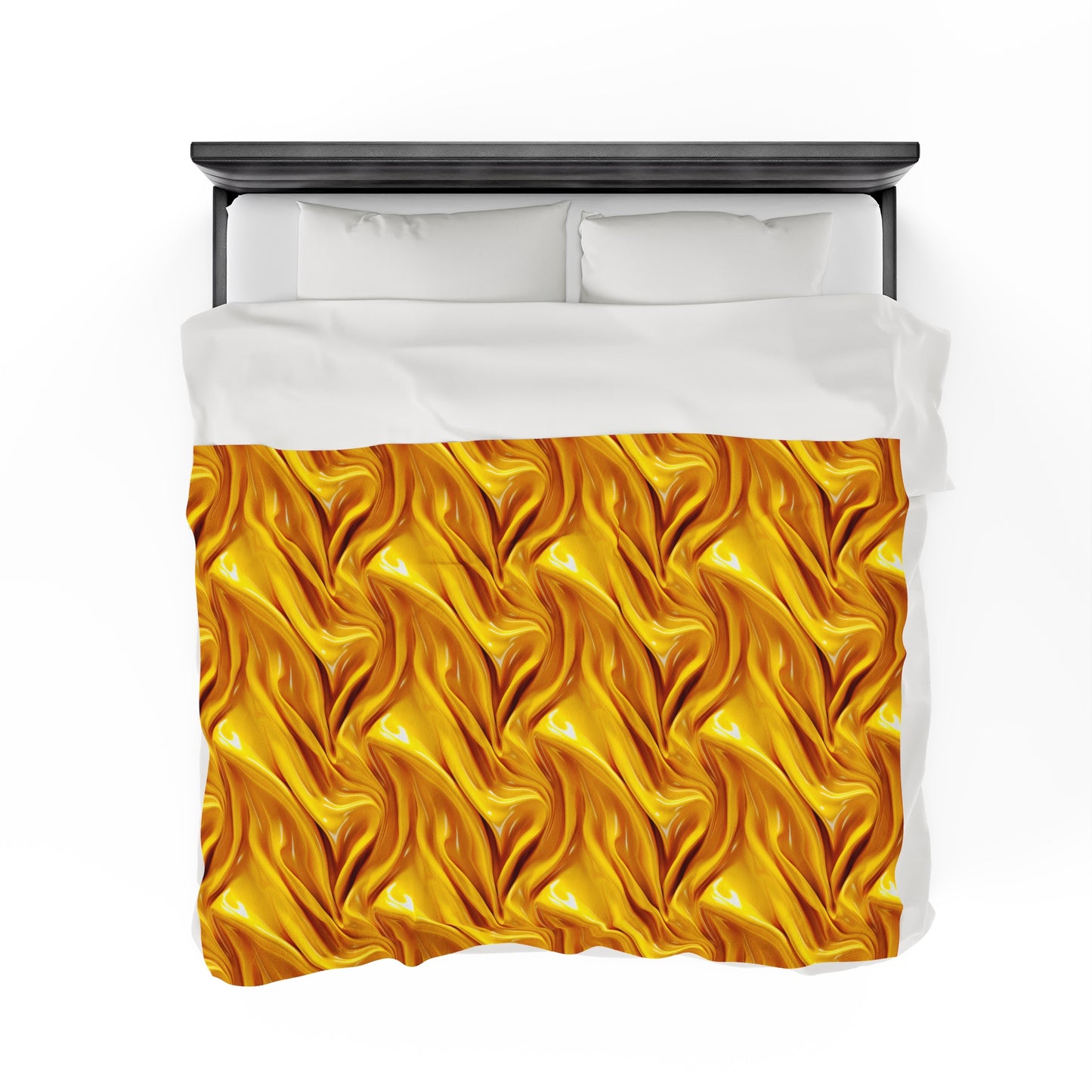 Velveteen Plush Blanket | Gold Illusion Throw Blanket from The Curated Goose