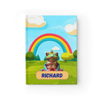 Personalized Frog Hardcover Journal: Rainbow Diary