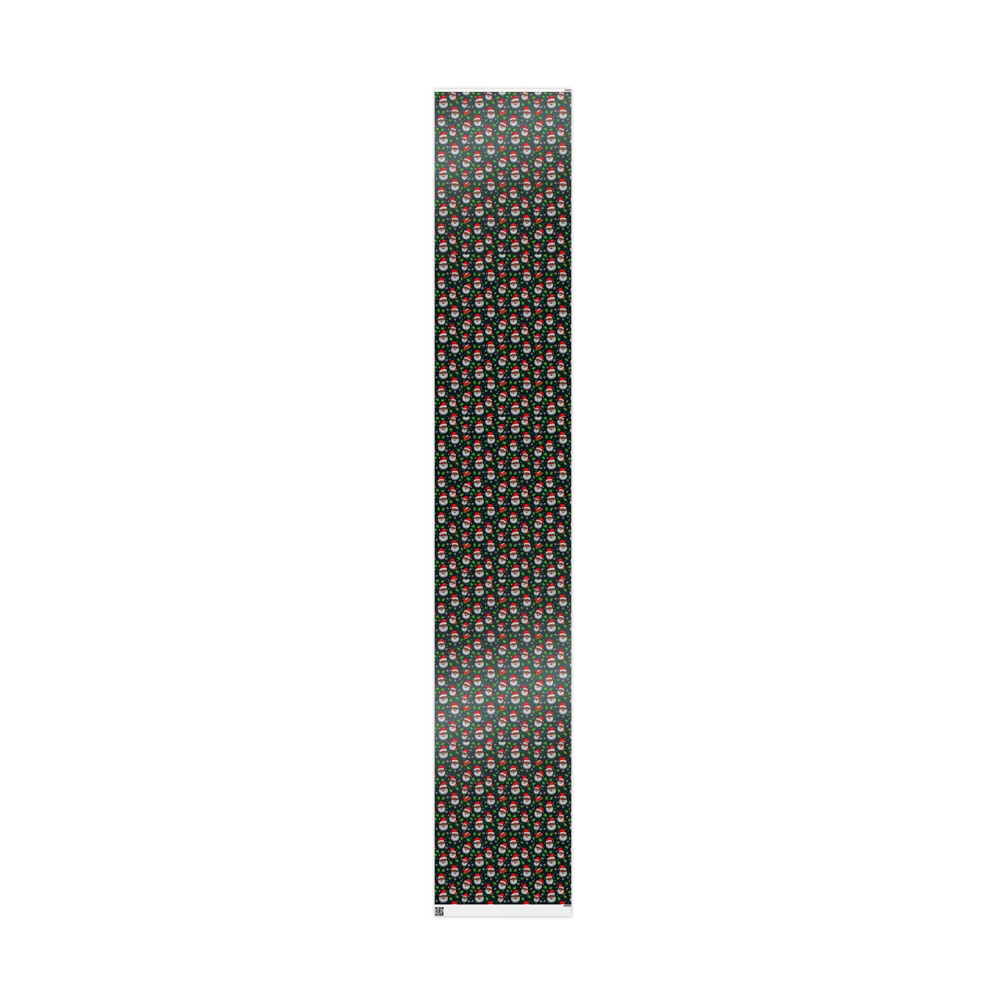 Black Santa Claus Wrapping Paper Rolls