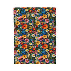 Velveteen Plush Blanket | Boho Floral Throw Blanket from The Curated Goose