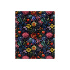 Crushed Velvet Blanket | Dark and Moody Floral