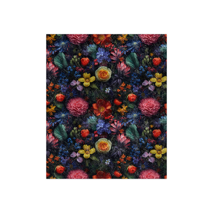 Crushed Velvet Blanket | Dark and Moody Floral