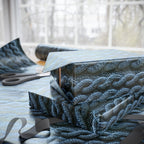 Faux Cable Knit Wrapping Paper – Cozy Sweater Gift Wrap for Holidays, Rustic Winter Packaging