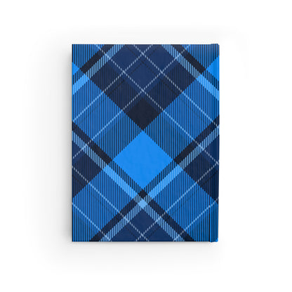 Custom Name "Seal of Approval" Journal Blue Plaid | Personalized Funny Pun Hardcover Notebook | All Ages Gift Diary