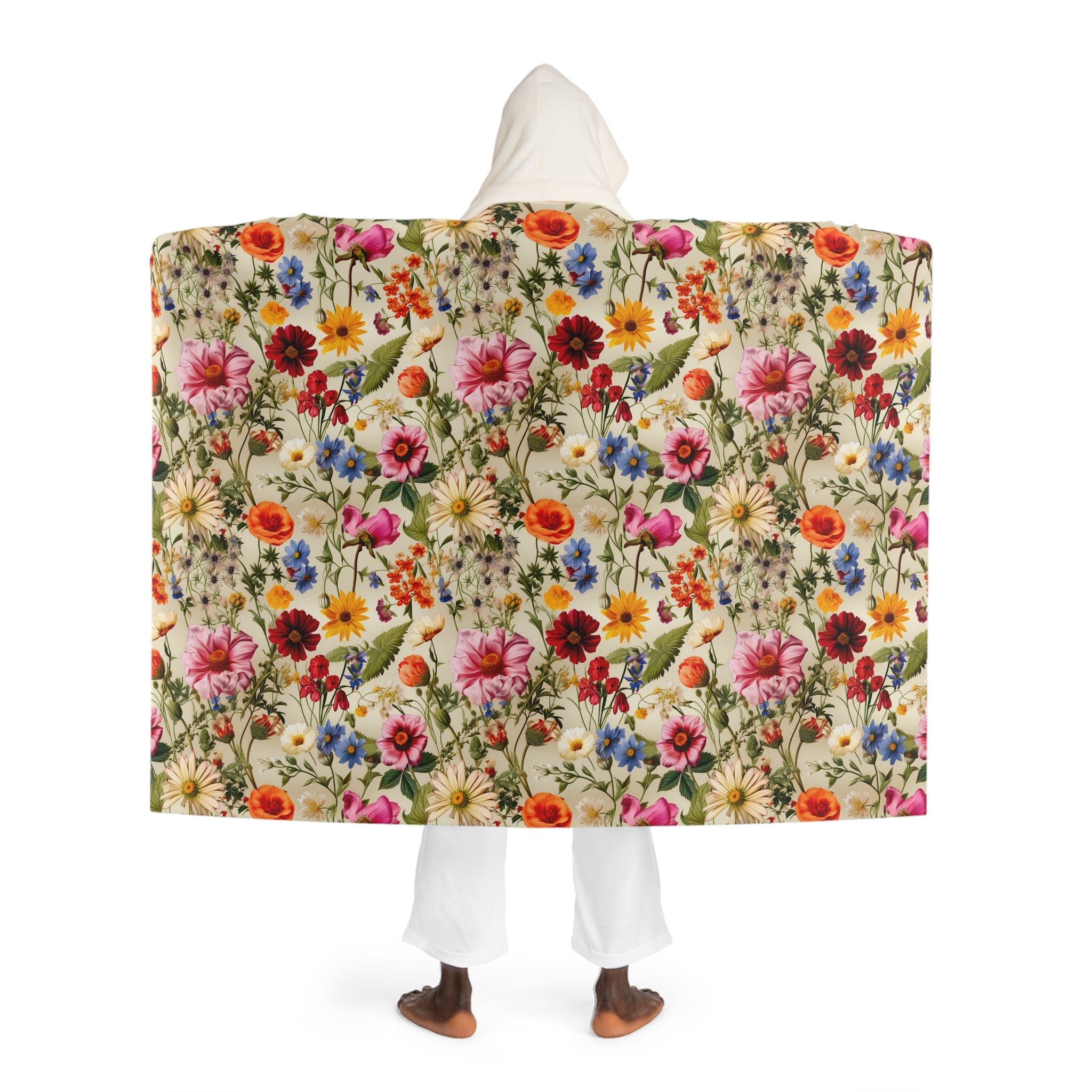 Hooded Sherpa Blanket | Vintage Floral