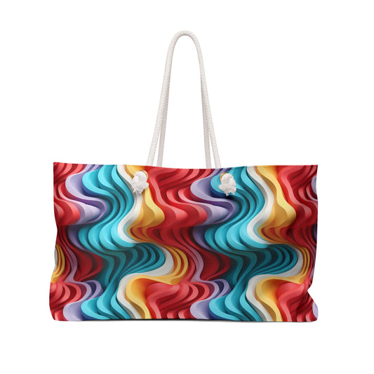 Optical Illusion Deluxe Tote Bag – Colorful Everyday Tote Bag