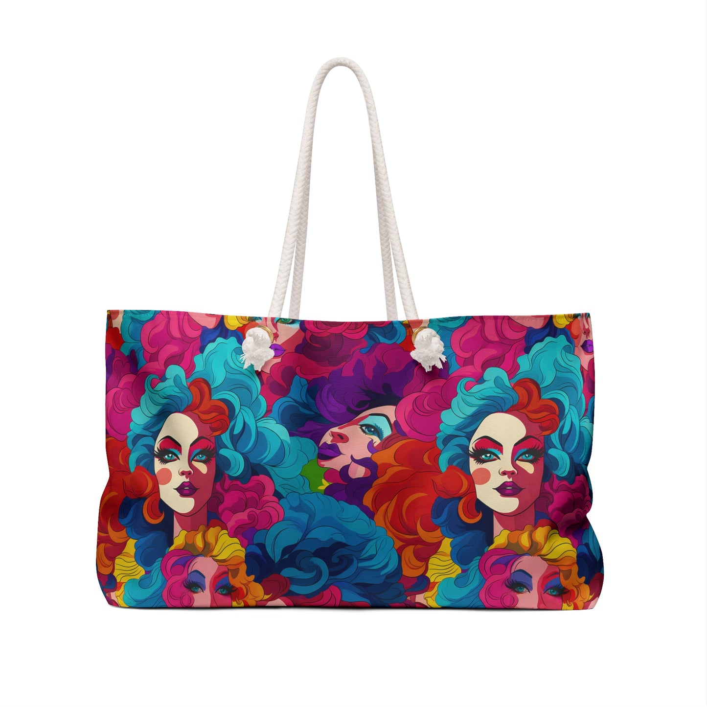 Psychedelic Diva Deluxe Tote Bag – Bold, Colorful, and Perfect for the Free-Spirited!