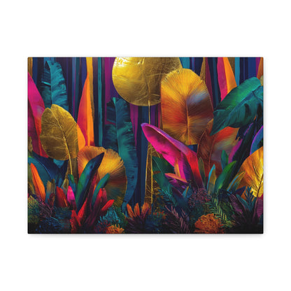Canvas Print | Vibrant Neon Jungle Wall Art