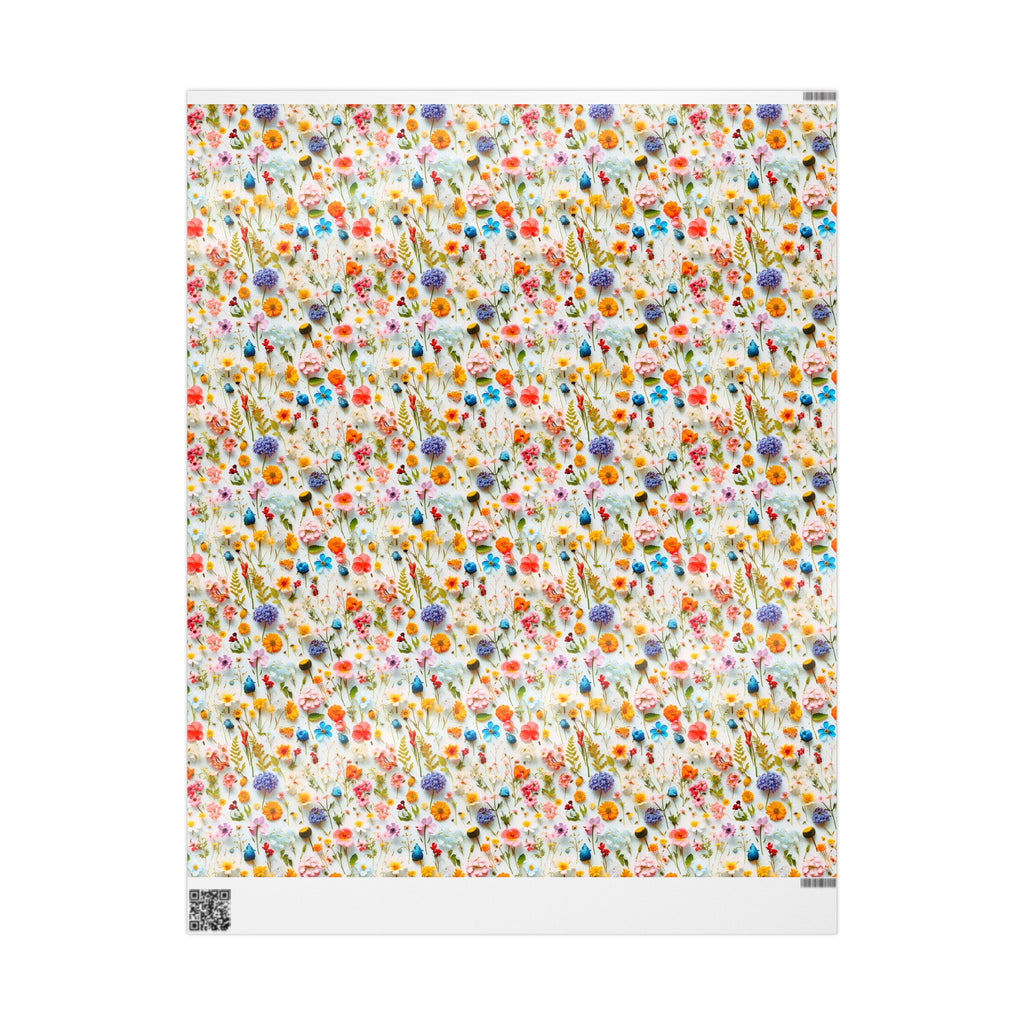 Colorful Flowers Wildflowers Floral Wrapping Paper Rolls