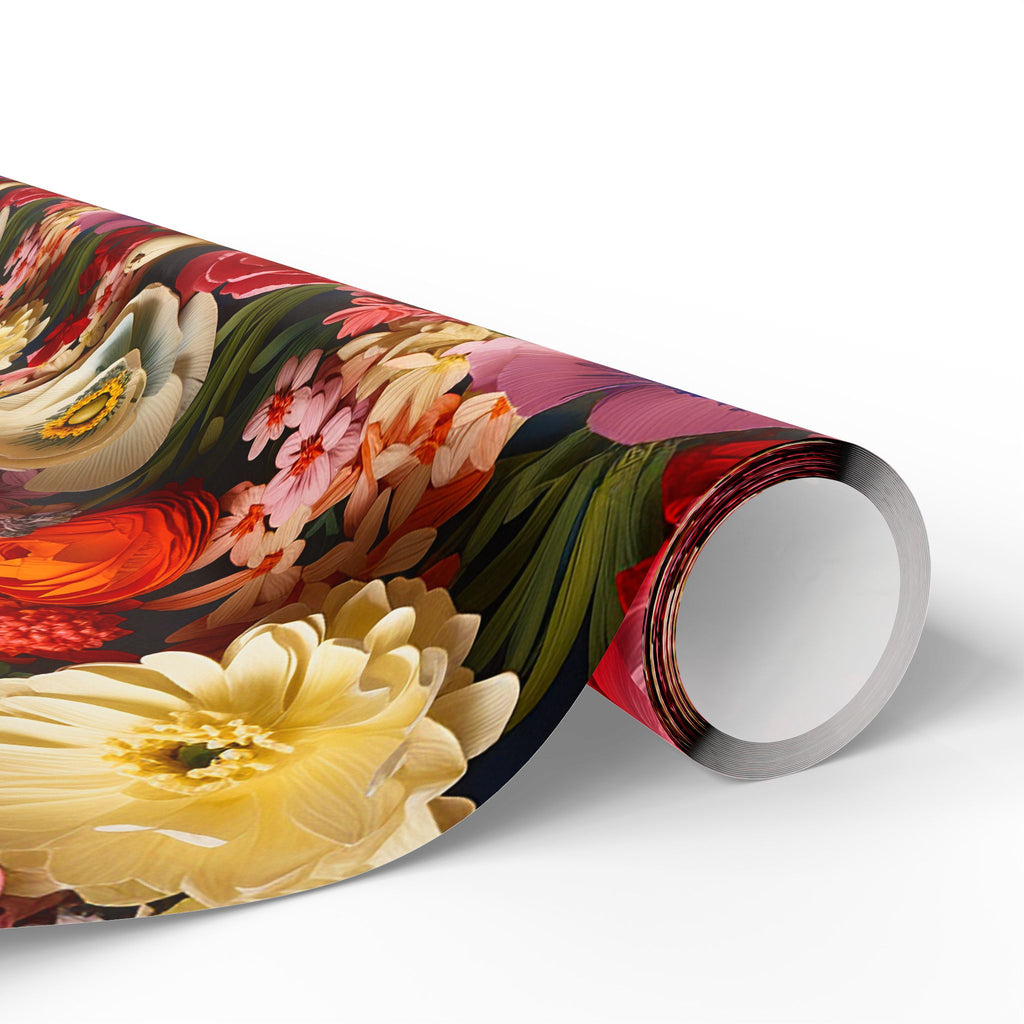 Colorful Floral Wrapping Paper: Thick Fine Art Gift Wrap