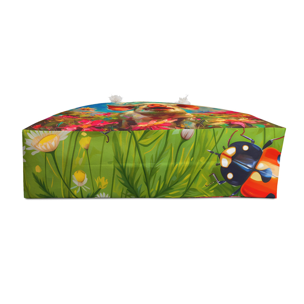 Spring Pig Shopper Bag: Floral Sunshine Weekender