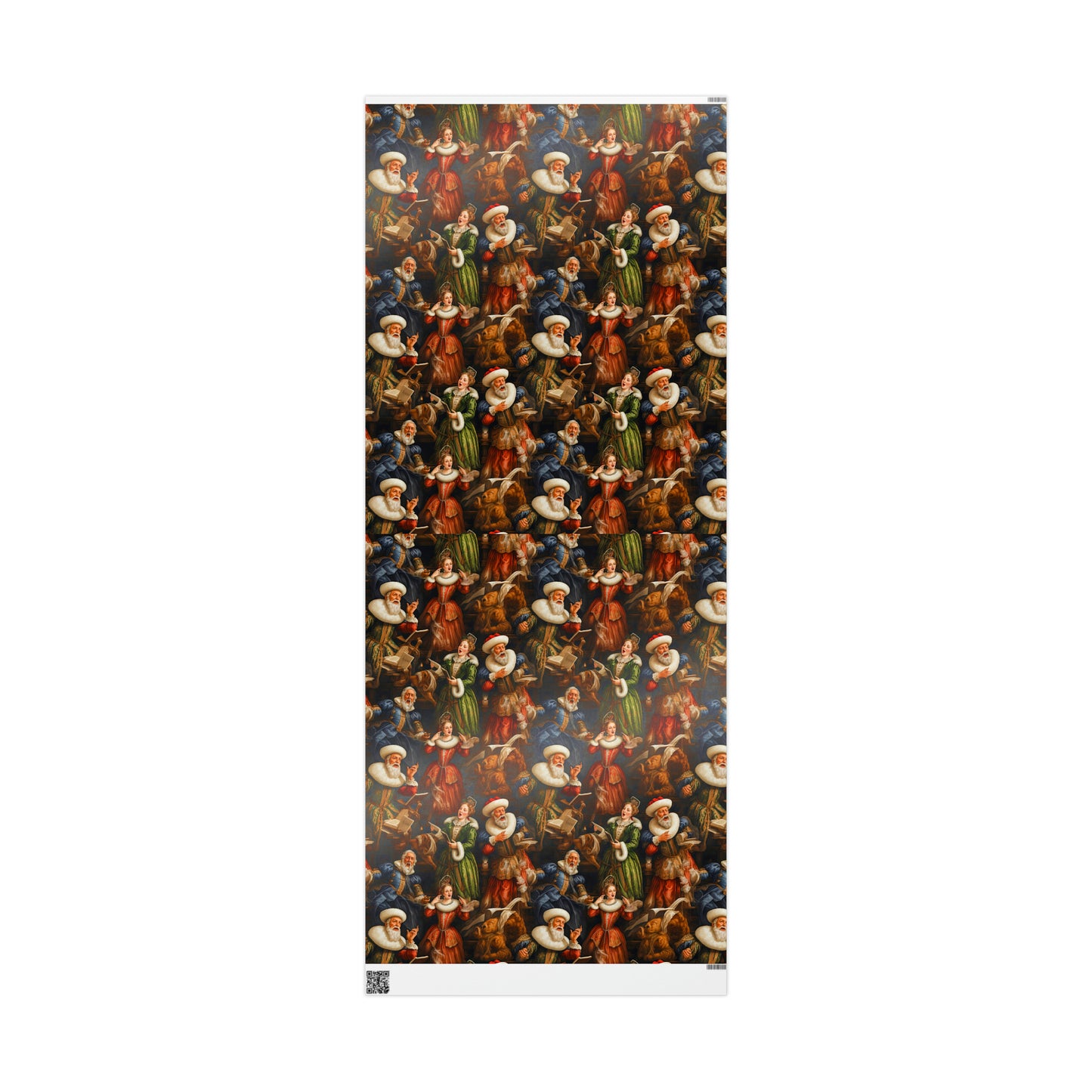 Renaissance Painting Carolers Wrapping Paper | Vintage Nostalgic Christmas Gift Wrap