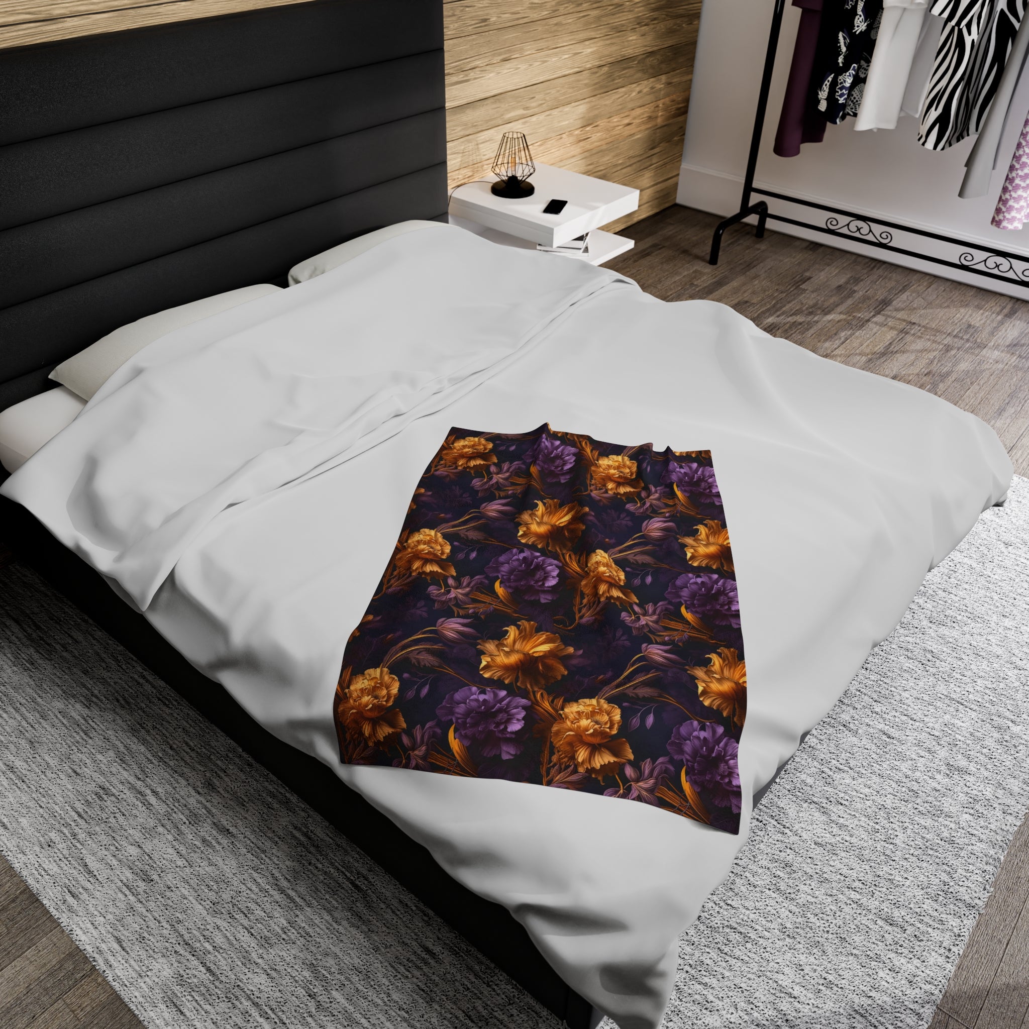 Moody & Chic Cottagecore Crushed Velvet Blanket from The Curated Goose