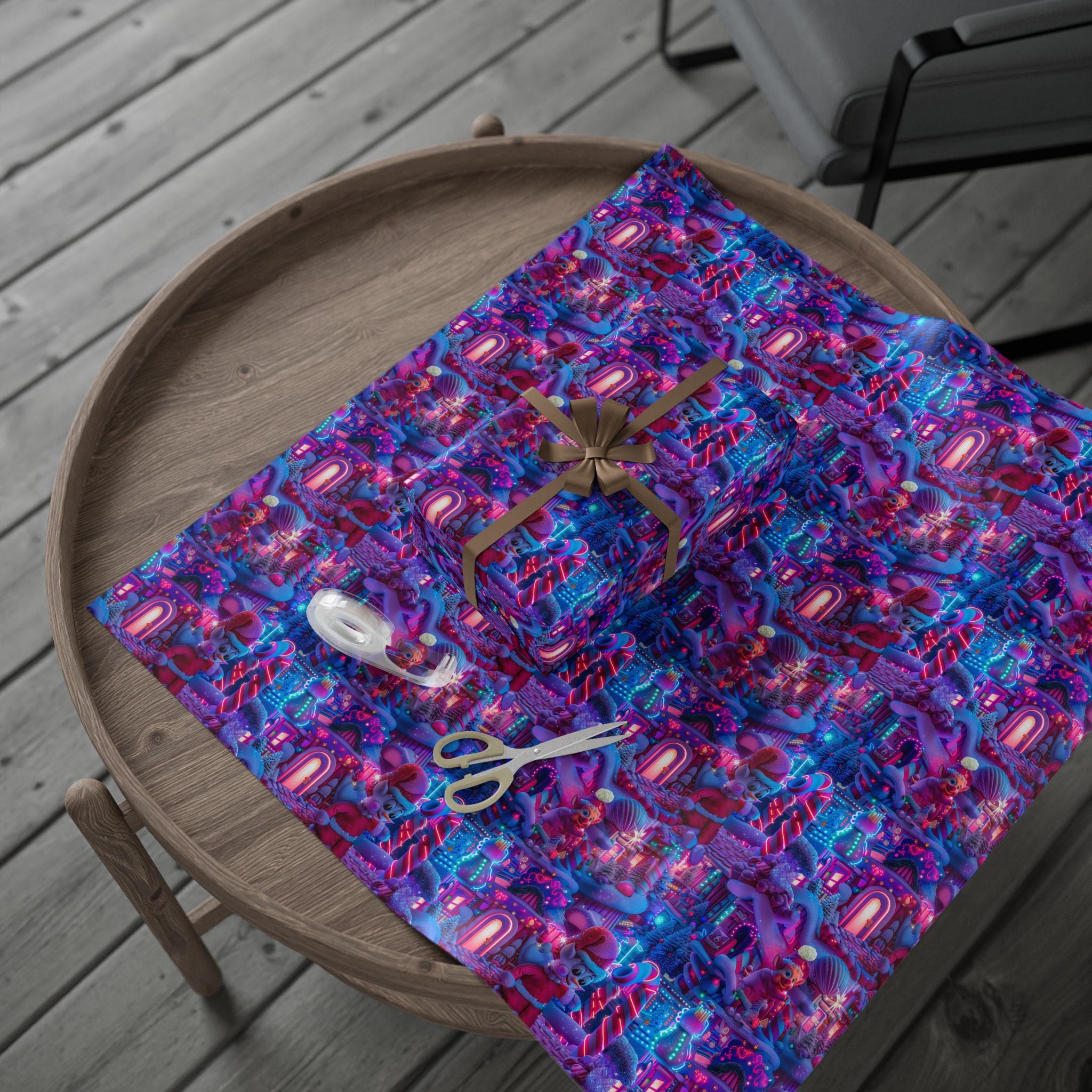 Santa’s Workshop Wonderland Wrapping Paper – A Magical and Glittery Journey to the North Pole