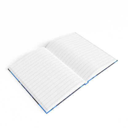Custom Name "Seal of Approval" Journal Blue Plaid | Personalized Funny Pun Hardcover Notebook | All Ages Gift Diary
