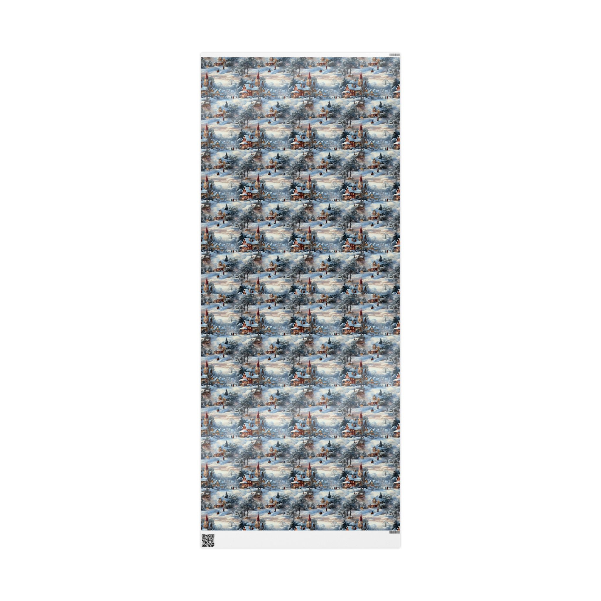 Vintage Christmas Wrapping Paper: Nostalgic Winter Sled Design