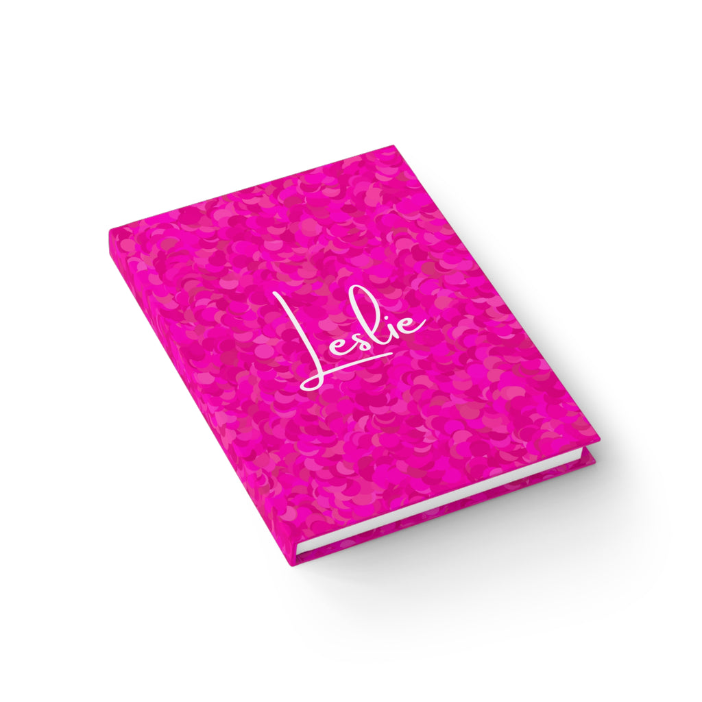 Minimalist Custom Name Hardcover Journal – Luxurious Hot Pink Diary