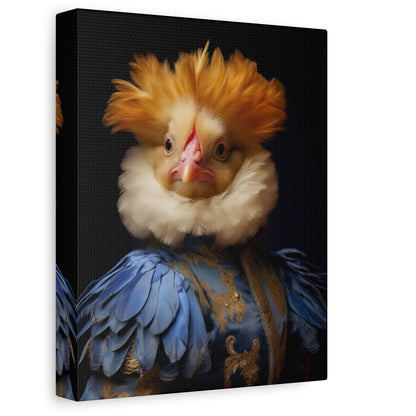 Victorian Royal Chicken Portrait Canvas Art Print | Renaissance Artful Funny Animal Art