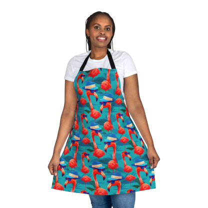 Flamingo Pattern Apron — Tropical Chef Kitchen Apron
