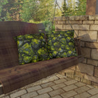 Outdoor Pillow | Moss Covered Rocks Throw Pillow from The Curated Goose