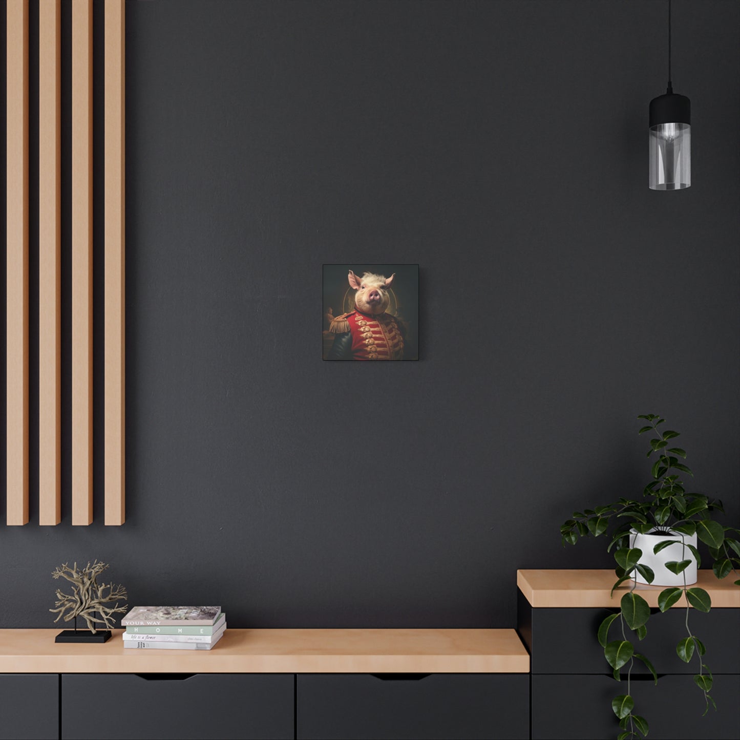 Victorian Pig Soldier "General Sow" Gallery Wrap Canvas
