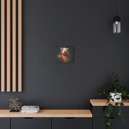 Victorian Pig Soldier "General Sow" Gallery Wrap Canvas