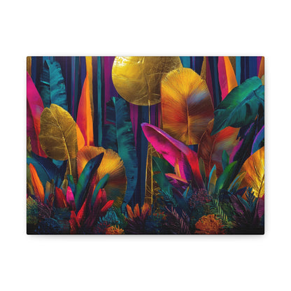 Canvas Print | Vibrant Neon Jungle Wall Art