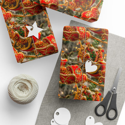 Santa's Magical Christmas Sleigh Wrapping Paper Rolls