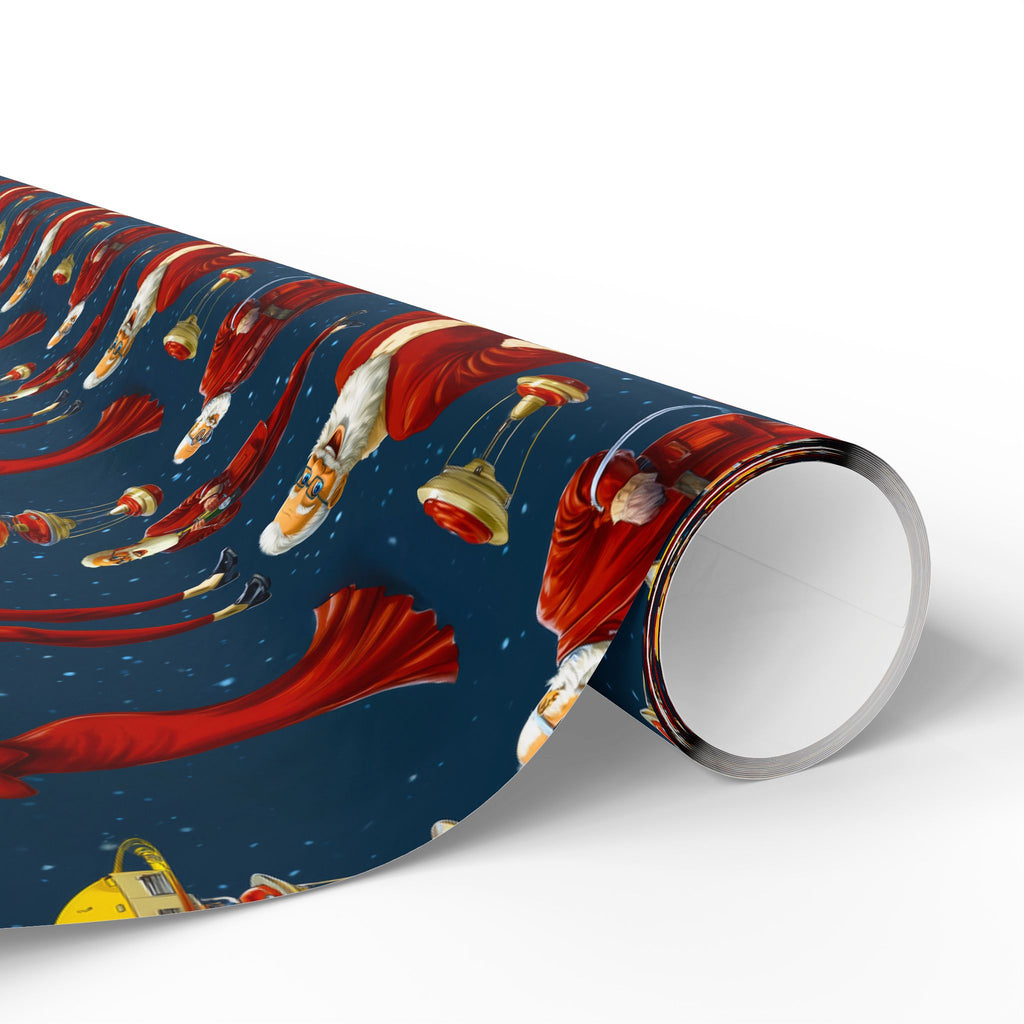 Festive Inclusive Santa in Dress Wrapping Paper Rolls for Holidays