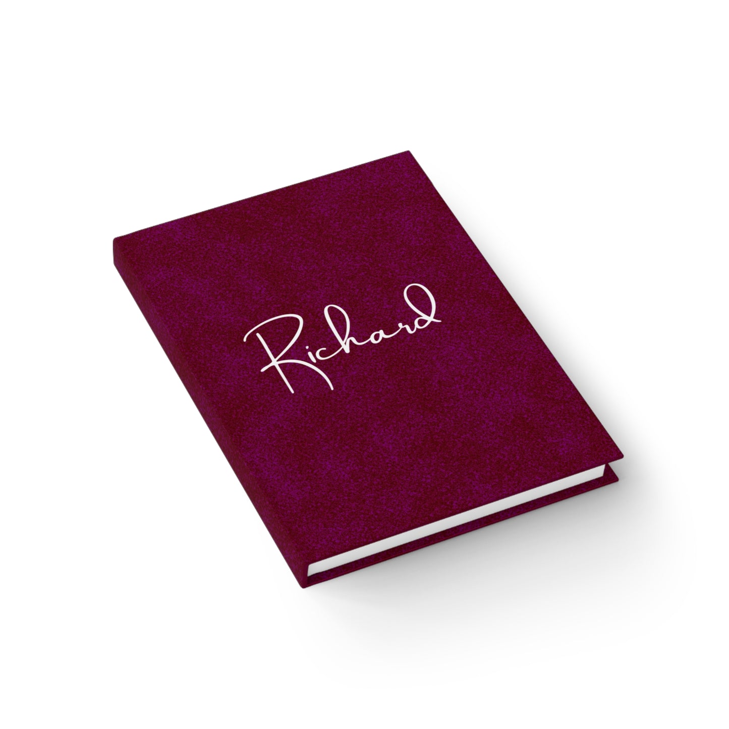 Minimalist Custom Name Hardcover Journal – Luxurious Red
