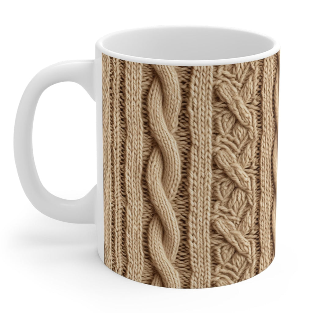 Coffee Mug | Cozy Cable Knit Coffee Mug from The Curated Goose