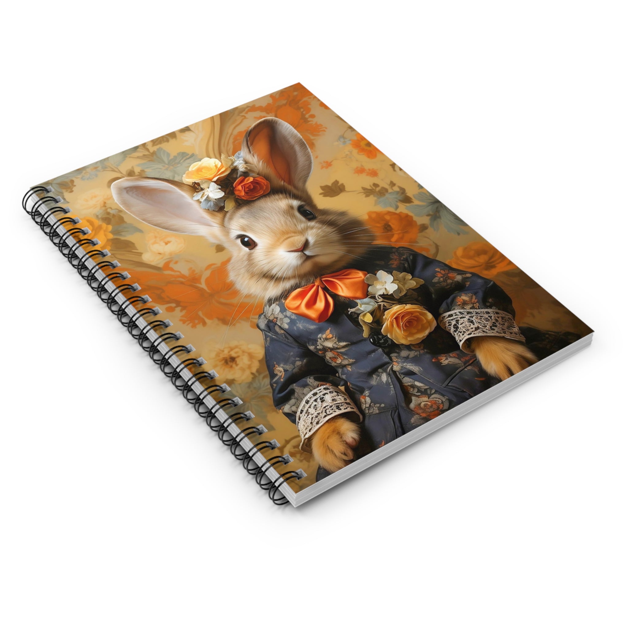 Victorian Girl Bunny Portrait Notebook Journal: A Spiral Bound Notebook with a Girl Bunny in Victorian Clothes